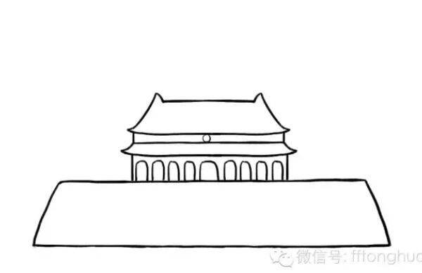 北京天安门简笔画怎么画教程图片