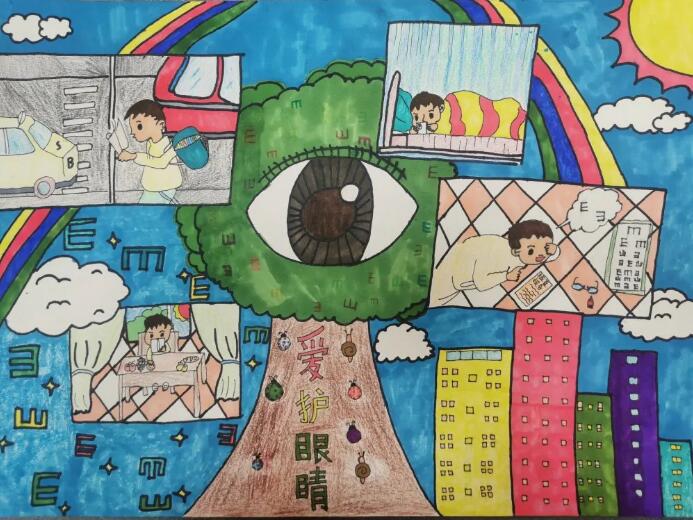 六年级刘亦婷六年级覃誉仟六年级文琬佳保护视力宣传短句1,爱护眼睛