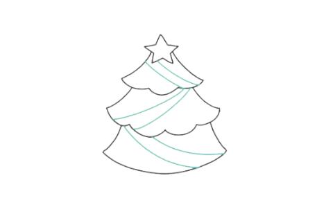 圣诞节必备圣诞树简笔画教程图片