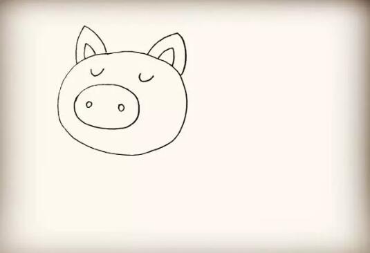 快乐小猪简笔画教程图片
