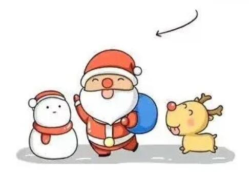 圣诞节简笔画：圣诞老人/麋鹿/圣诞树