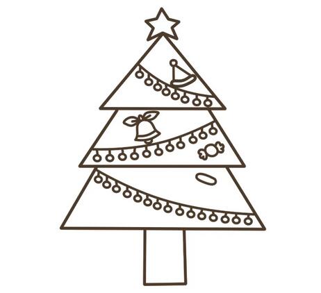 圣诞节圣诞树简笔画怎么画
