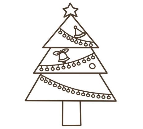圣诞节圣诞树简笔画怎么画