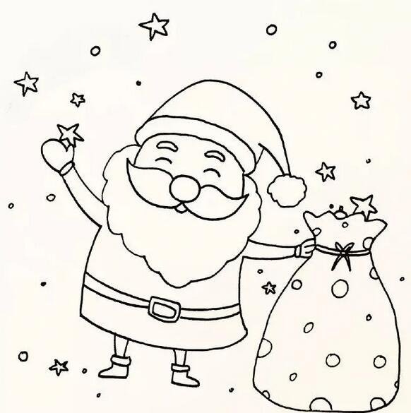 圣诞老人简笔画怎么画步骤图解