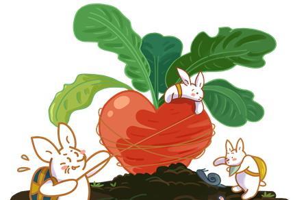 小兔子拔萝卜故事