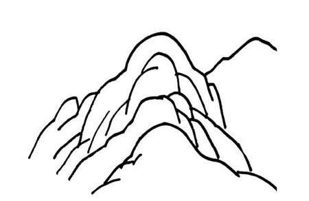 一座山脉怎么画简笔画简单漂亮