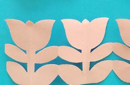 郁金香剪纸花朵图案步骤