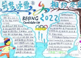2022年北京冬奥会手抄报图片