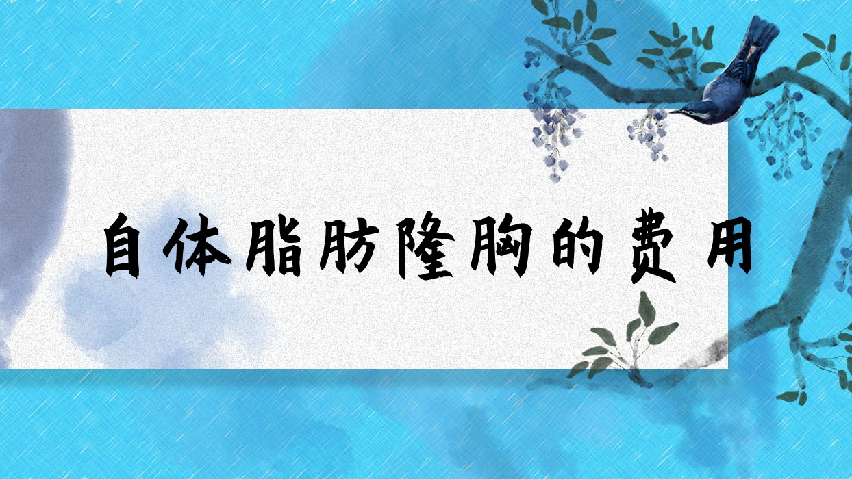 自体脂肪隆胸的费用