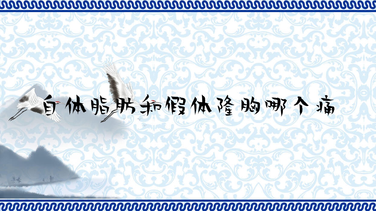 自体脂肪和假体隆胸哪个痛