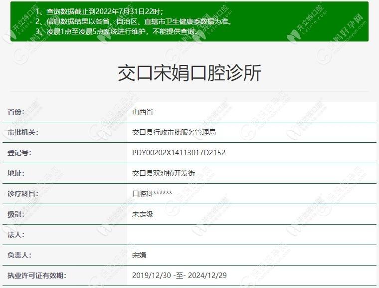 吕梁交口宋娟口腔诊所
