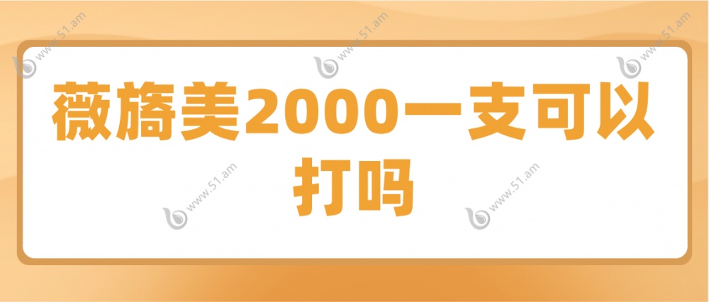 薇旖美2000一支可以打吗