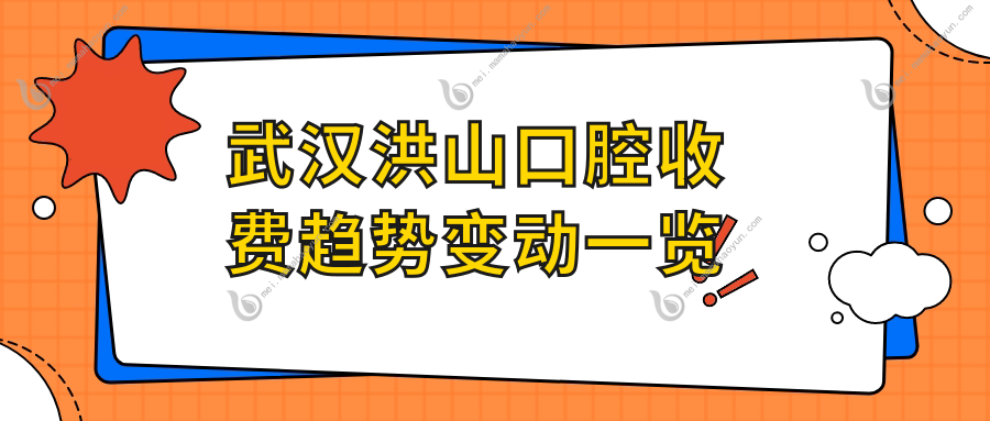 武汉洪山口腔收费趋势变动一览