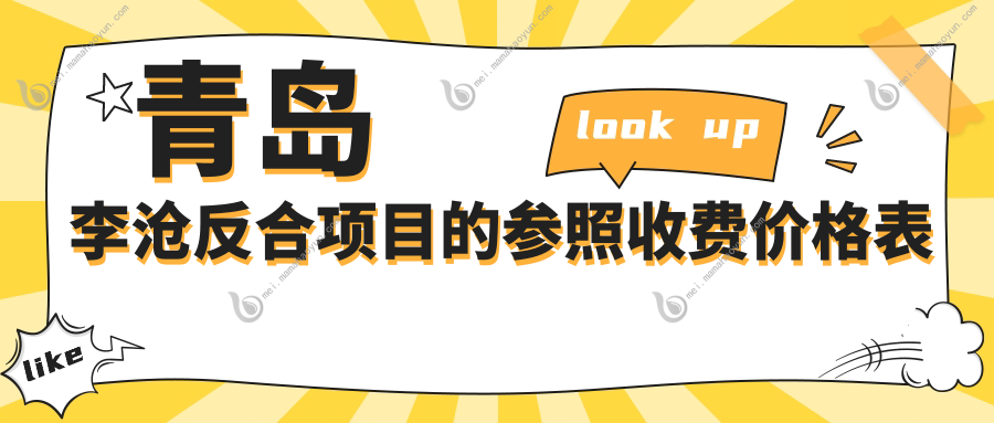 青岛李沧反合项目的参照收费价格表
