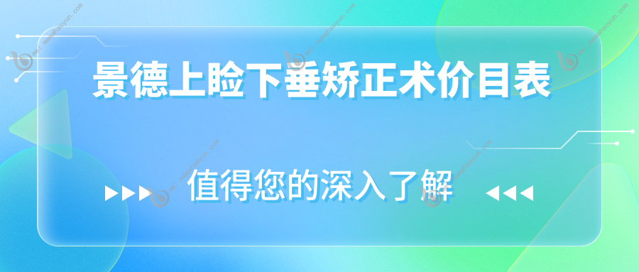 景德上睑下垂矫正术价目表