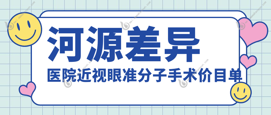 河源差异医院近视眼准分子手术价目单