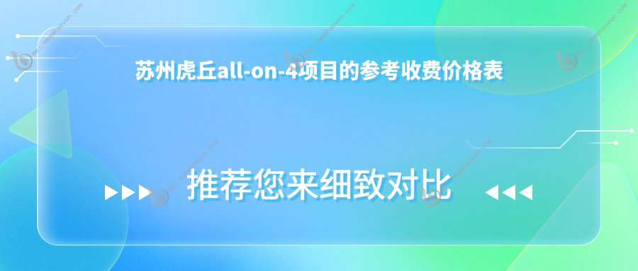 苏州虎丘all-on-4项目的参考收费价格表