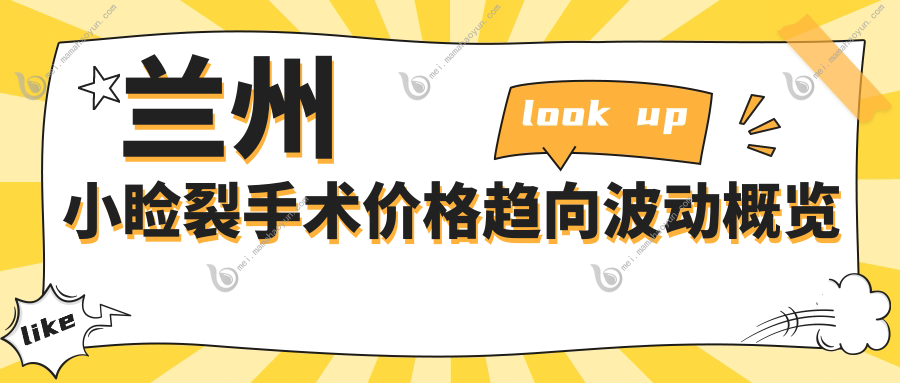 兰州小睑裂手术价格趋向波动概览
