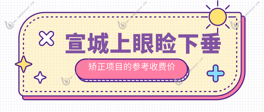宣城上眼睑下垂矫正项目的参考收费价格表