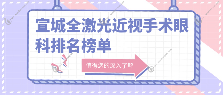 宣城全激光近视手术眼科排名榜单