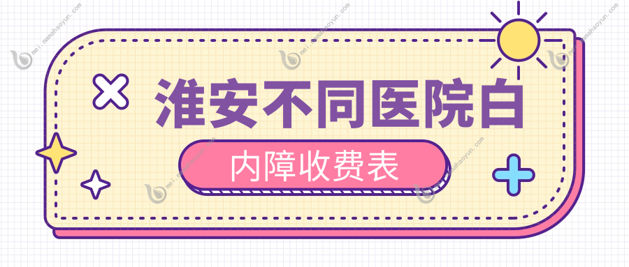 淮安不同医院白内障收费表