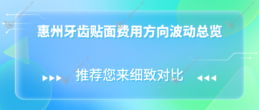 惠州牙齿贴面费用方向波动总览
