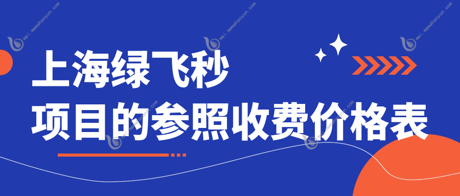 上海绿飞秒项目的参照收费价格表