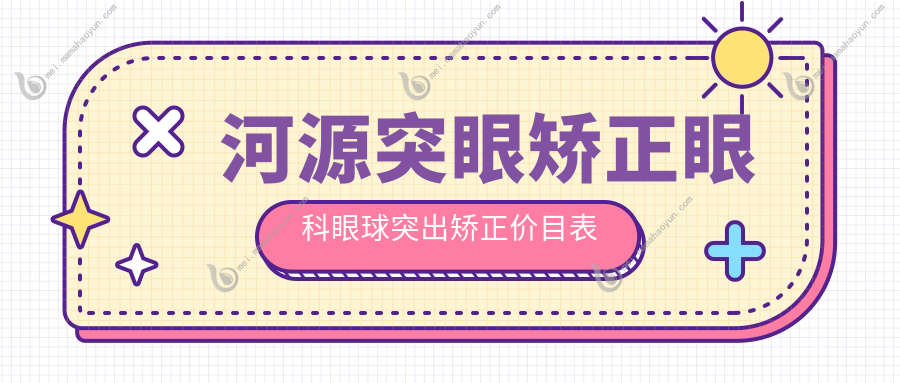 河源突眼矫正眼科眼球突出矫正价目表