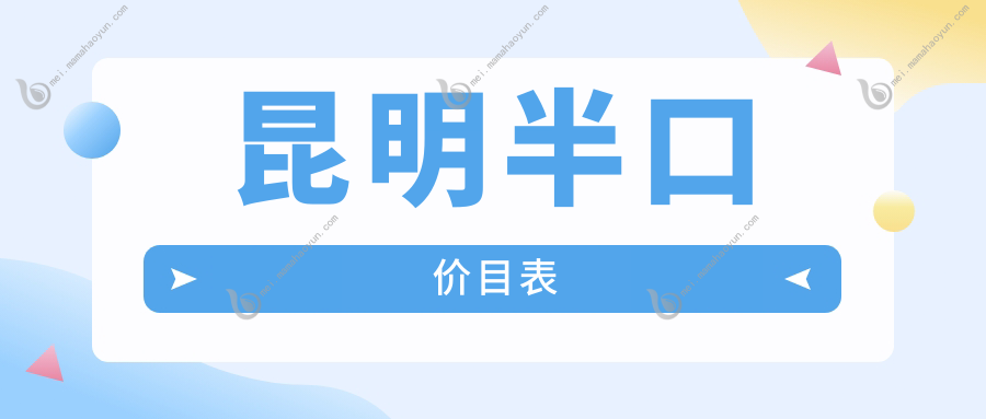 昆明半口价目表