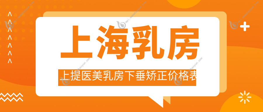 上海乳房上提医美乳房下垂矫正价格表
