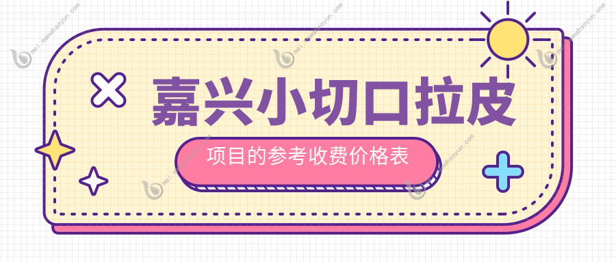 嘉兴小切口拉皮项目的参考收费价格表