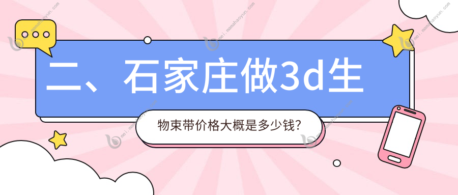 二、石家庄做3d生物束带价格大概是多少钱？美兔11899