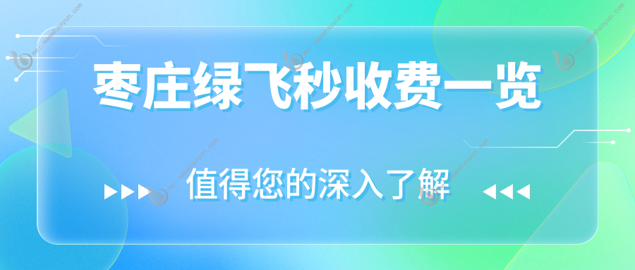 枣庄绿飞秒收费一览