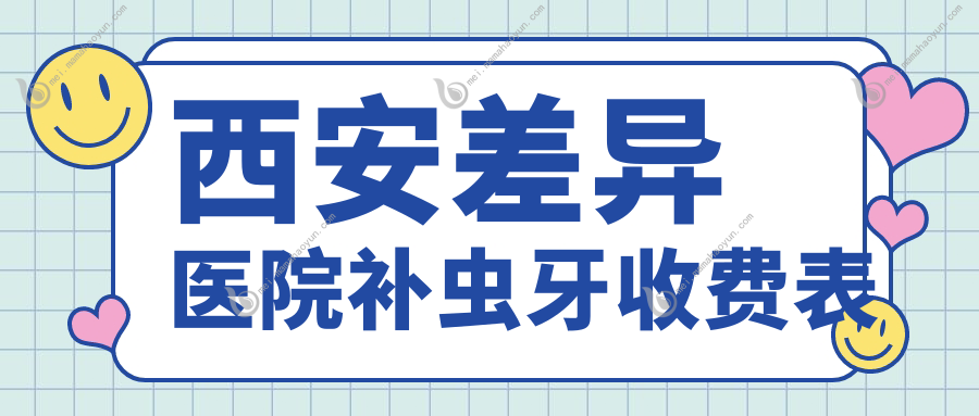 西安差异医院补虫牙收费表