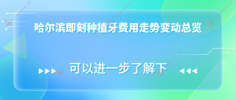 哈尔滨即刻种植牙费用走势变动总览
