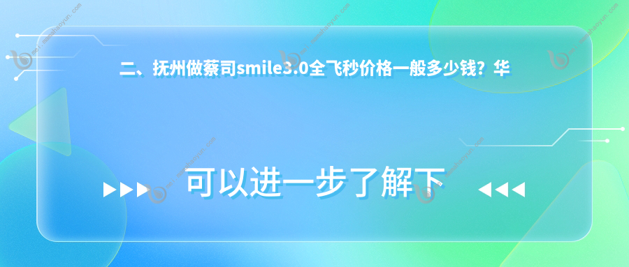 二、抚州做蔡司smile3.0全飞秒价格一般多少钱？华厦光明16290/12090/17858