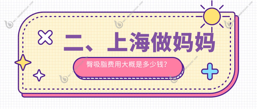 二、上海做妈妈臀吸脂费用大概是多少钱？今识4169、光博士5158、联合丽格5750