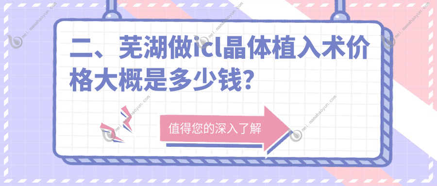 二、芜湖做icl晶体植入术价格大概是多少钱？爱尔眼科28159