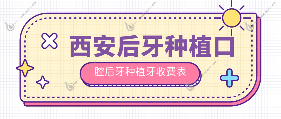 西安后牙种植口腔后牙种植牙收费表