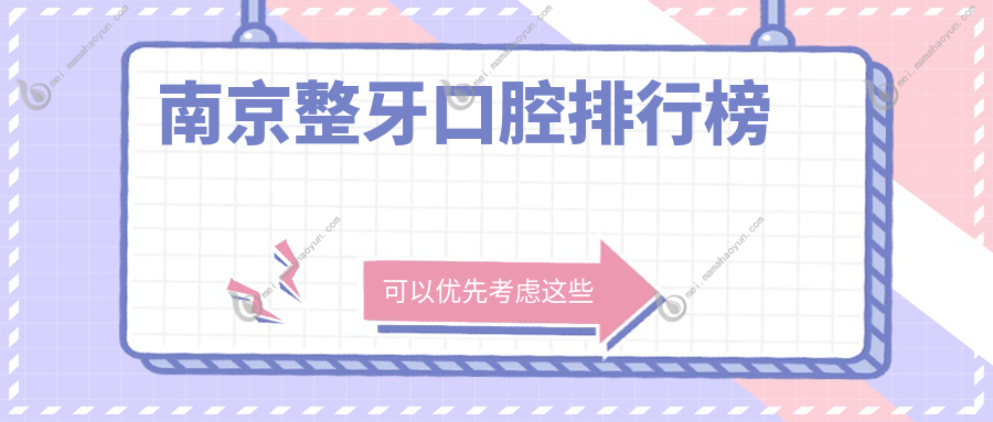 南京整牙口腔排行榜