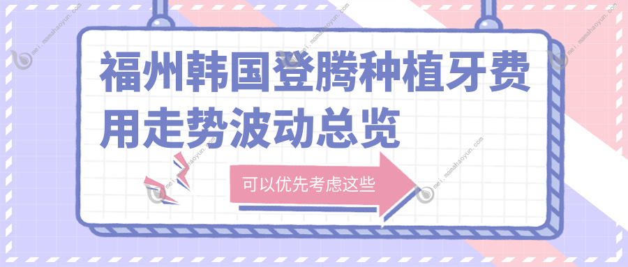 福州韩国登腾种植牙费用走势波动总览
