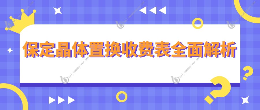 保定晶体置换收费表全面解析