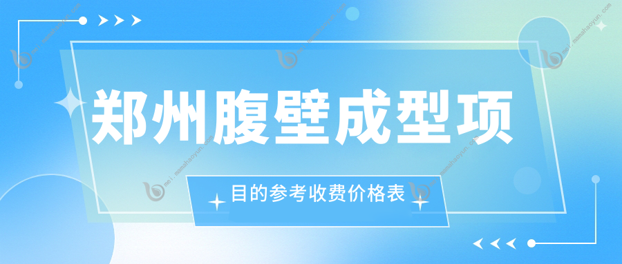郑州腹壁成型项目的参考收费价格表