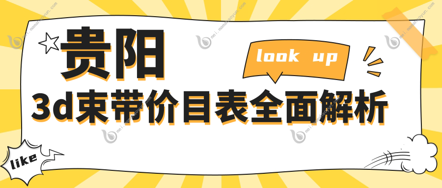 贵阳3d束带价目表全面解析