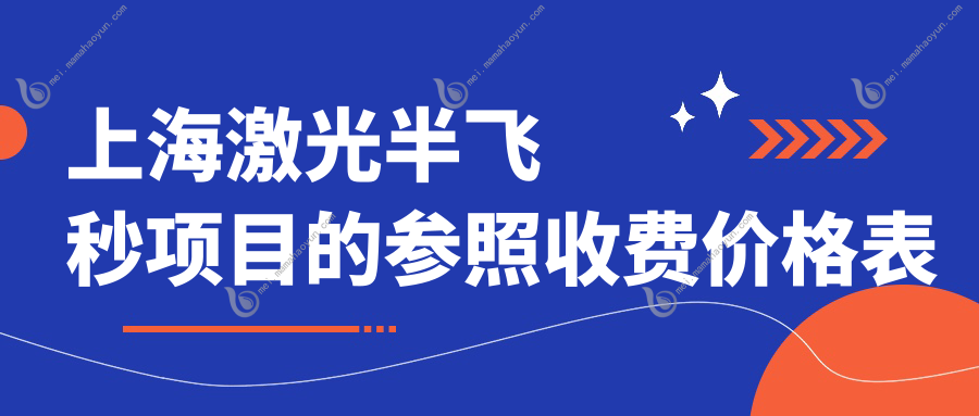 上海激光半飞秒项目的参照收费价格表