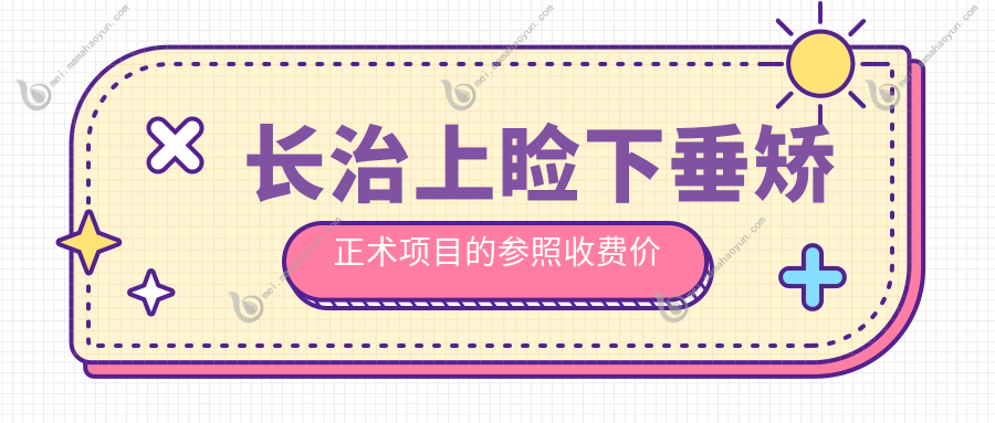 长治上睑下垂矫正术项目的参照收费价格表