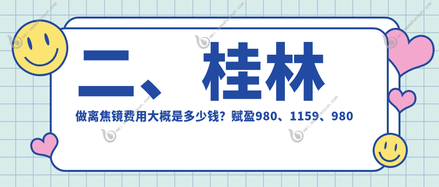 二、桂林做离焦镜费用大概是多少钱？赋盈980、1159、980