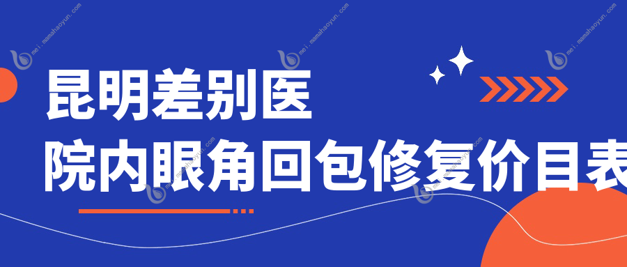 昆明差别医院内眼角回包修复价目表
