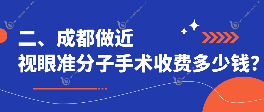 二、成都做近视眼准分子手术收费多少钱？阳光爱盾7188、苏扬9168、萌鹰8499