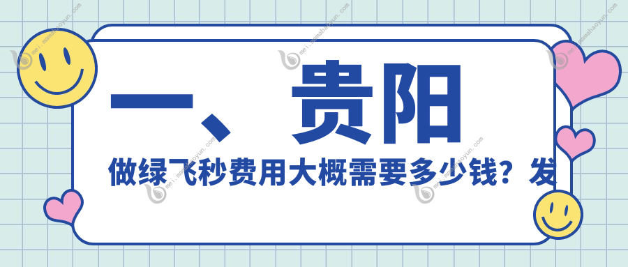 一、贵阳做绿飞秒费用大概需要多少钱？发布2025贵阳绿飞秒价格表